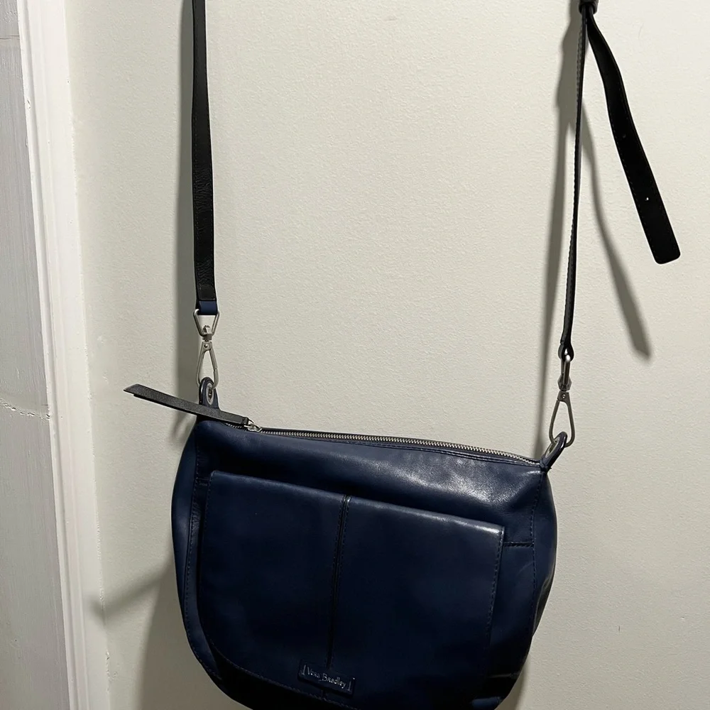 Vera Bradley new Navy Leather Crossbody Bag-never used. - Picture 2 of 14